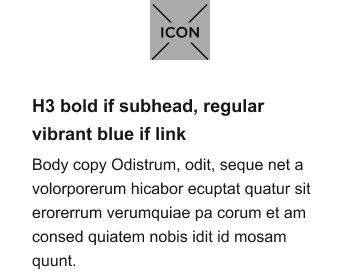 Brief with icon - Center Aligned