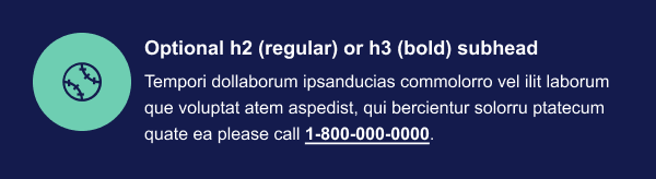 Secondary CTA - with bold subhead